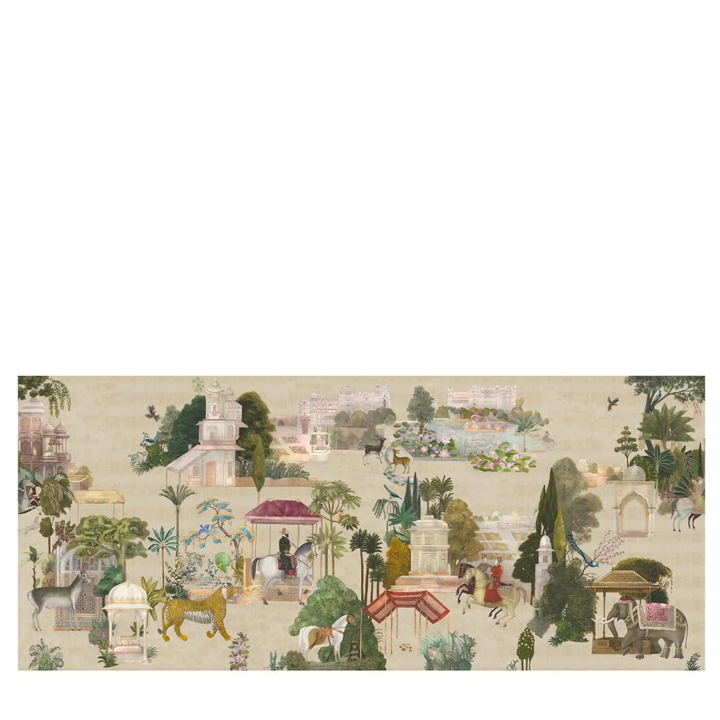 KOHRO Tessuto da rivestimento in cotone beige del Rajasthan> Carte Da Parati