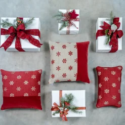 l'Opificio Tessuto jacquard Stripe Torino06 Cuscino quadrato Rosso Carrè><noscript><img width=