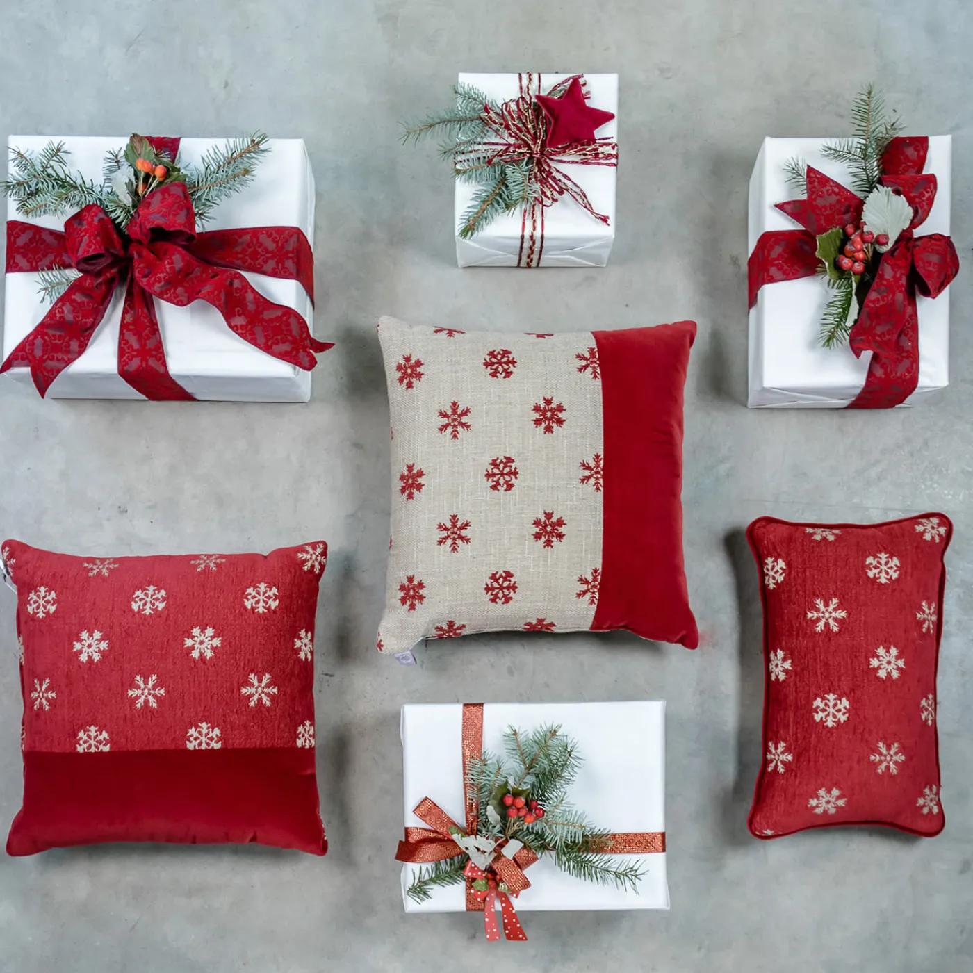 l'Opificio Tessuto jacquard Stripe Torino06 Cuscino quadrato Rosso Carrè> Cuscini