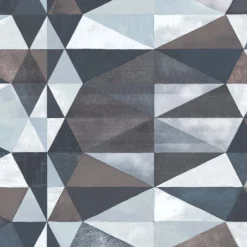 KOHRO Tessuto murale blu tribale anni Cinquanta in poliestere><noscript><img width=