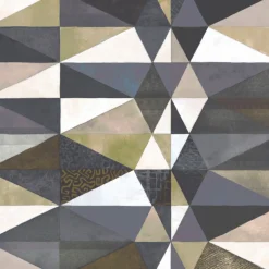 KOHRO Tessuto murale blu tribale anni Cinquanta in poliestere> Carte Da Parati