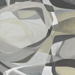 KOHRO Tessuto murale in cotone grigio Rising Desert> Carte Da Parati