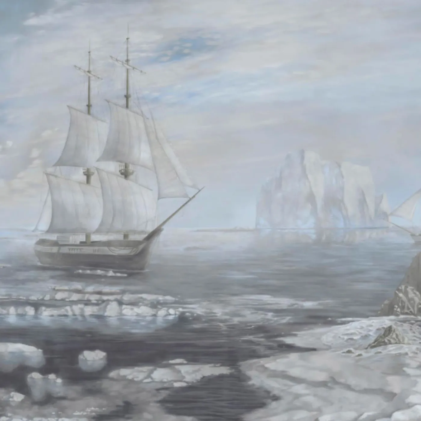 KOHRO Tessuto murale in cotone verde e rosa Arctic Passages> Carte Da Parati