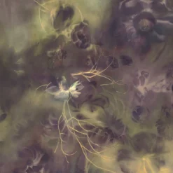 KOHRO Tessuto murale in cotone viola e oro Fleuraissance><noscript><img width=