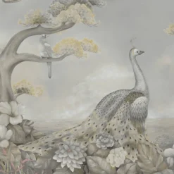 KOHRO Tessuto murale in cotone Palawan oro e nero><noscript><img width=