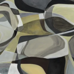 KOHRO Tessuto murale in cotone grigio nero e verde Rising Desert> Carte Da Parati