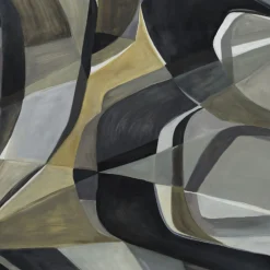 KOHRO Tessuto murale in cotone grigio nero e verde Rising Desert><noscript><img width=