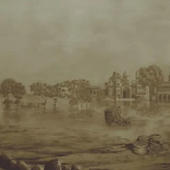 KOHRO Tessuto murale in poliestere Bronzo Darshan Panorama> Carte Da Parati