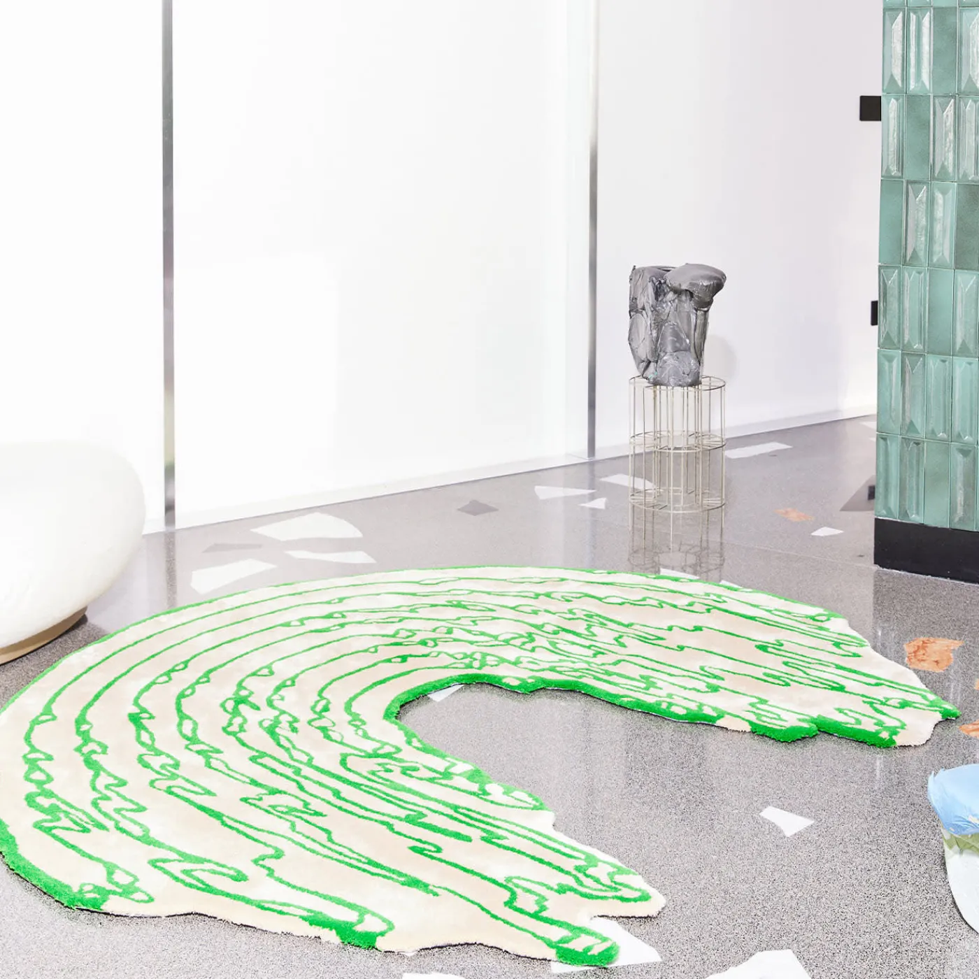 Carpet Edition The Floor Is Lava - Tappeto a forma di linea di menta profonda di PLACéE> Tappeti E Moquette