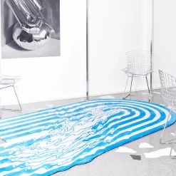 Carpet Edition The Floor Is Lava - Tappeto liscio blu eolico di PLACéE> Tappeti E Moquette