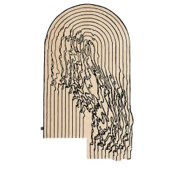 Carpet Edition The Floor Is Lava - Tappeto Lava Line bianco e nero di PLACéE> Tappeti E Moquette