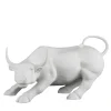 VGnewtrend Toro di Wall Street Scultura bianca di grandi dimensioni> Statuine