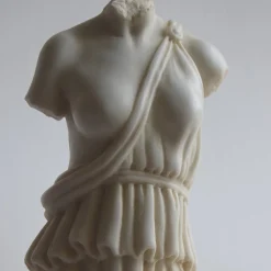 Todini Sculture Torso Femminile con Tunica Scultura in Marmo di Carrara con base> Statuine