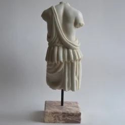 Todini Sculture Torso Femminile con Tunica Scultura in Marmo di Carrara con base><noscript><img width=