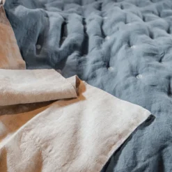 Once Milano Trapunta di lino azzurro><noscript><img width=