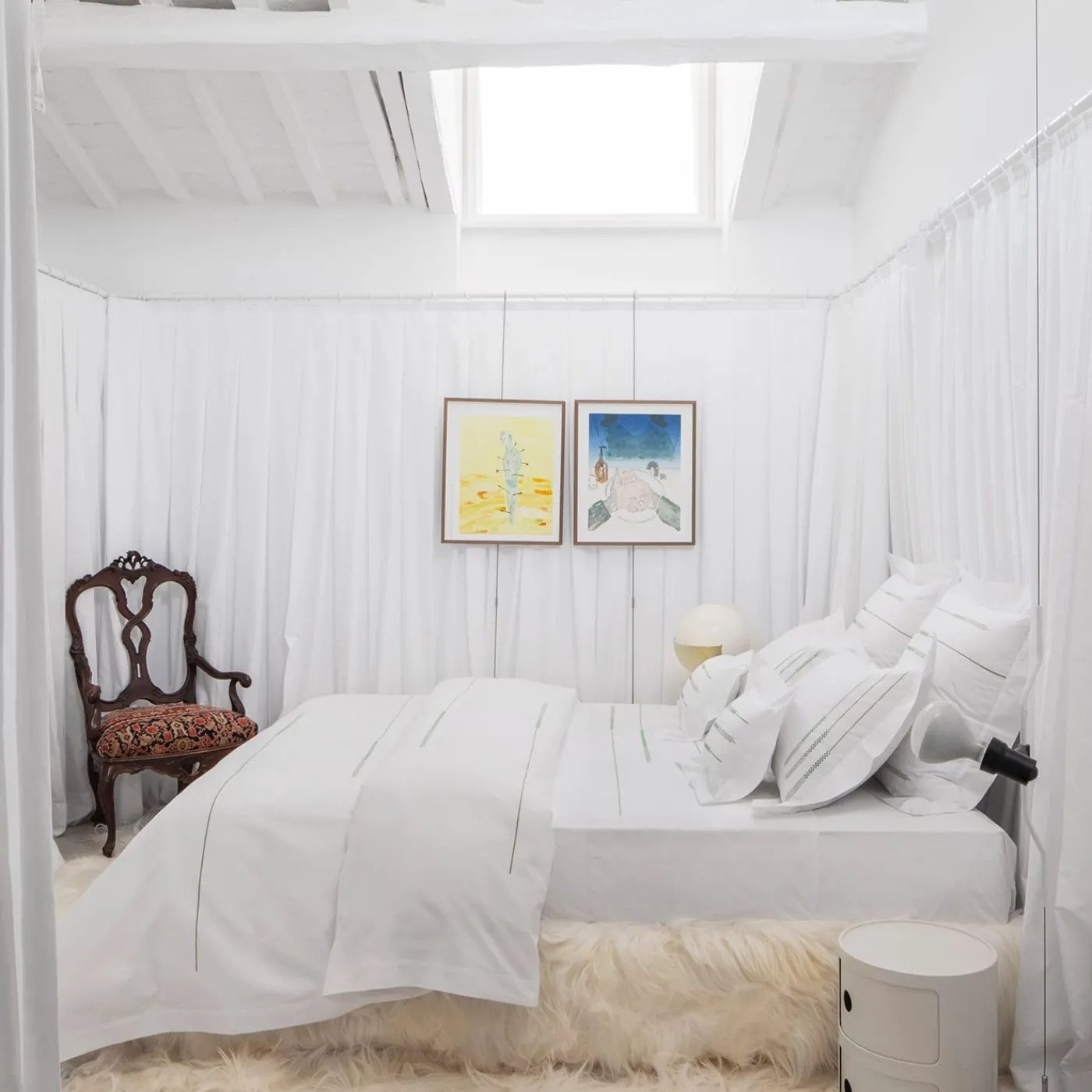 Verderoccia Trapuntino LIFE in Toni di Bianco e Verde US King> Biancheria Da Letto