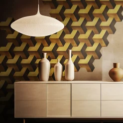 Favel Trio 3D Orbitale Set di 20 piastrelle in ottone brunito><noscript><img width=