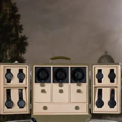 laErre Trunks Trunk per Orologi Geneve in Pelle Verde><noscript><img width=