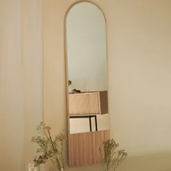 Dale Italia Tutto Sesto Specchio rotondo in frassino naturale><noscript><img width=