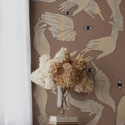 MaVoix Uno, Nessuno Rosa Antico Cotone Carta da parati><noscript><img width=