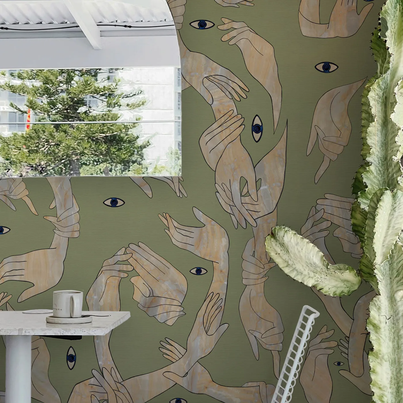 MaVoix Uno, Nessuno Verde Prato Carta da parati> Carte Da Parati