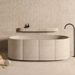 Luce Di Carrara Vasca da bagno Oval Beige in marmo Sartoriale di Federico Peri> Lavabi E Vasche Da Bagno