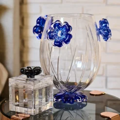 Mario Cioni & C Vaso a goccia di cisto con fiori blu> Vasi Da Fiori