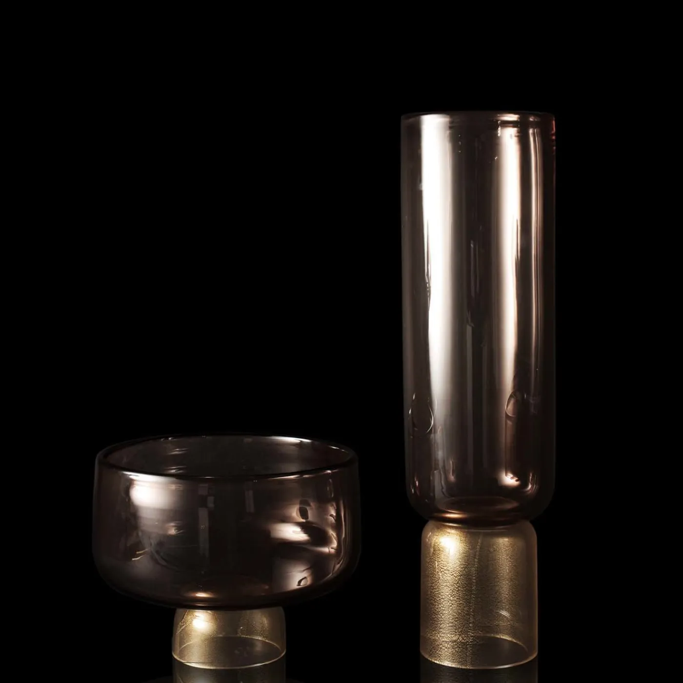 Fornace Mian Vaso alto Giano in ametista e oro> Vasi Decorativi