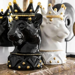 Fratelli Bevilacqua Vaso Animalier Puma Bianco in ceramica><noscript><img width=