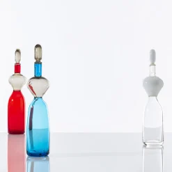 Venini Vaso antropomorfo in vetro bianco Vecchia Dama di Gio Ponti> Bottiglie Decorative