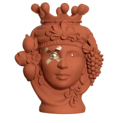 Stefania Boemi Vaso arancione Donna Assunta> Vasi Figurativi