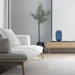 Officine di Murano 1295 Vaso Balloton blu marino e trasparente><noscript><img width=