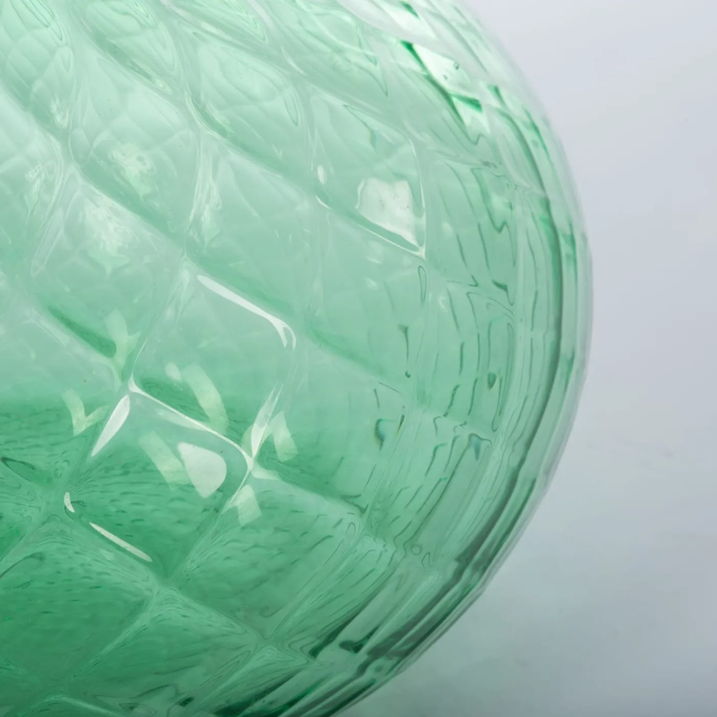 Officine di Murano 1295 Vaso Balloton verde con bordo blu> Vasi Da Fiori