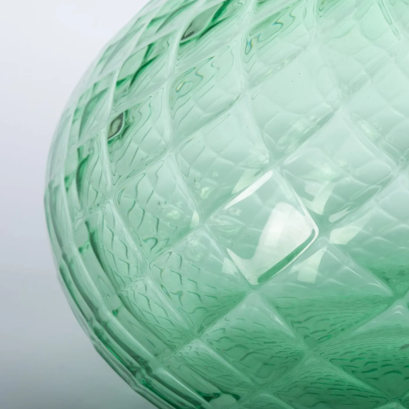 Officine di Murano 1295 Vaso Balloton verde con bordo blu> Vasi Da Fiori