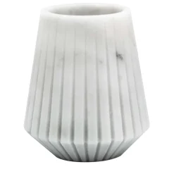 FiammettaV Home Collection Vaso basso in marmo bianco di Carrara di Jacopo Simonetti> Vasi Decorativi