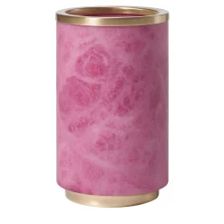 Matlight Milano Vaso Borealis in alabastro rosa e ottone satinato> Vasi Da Fiori