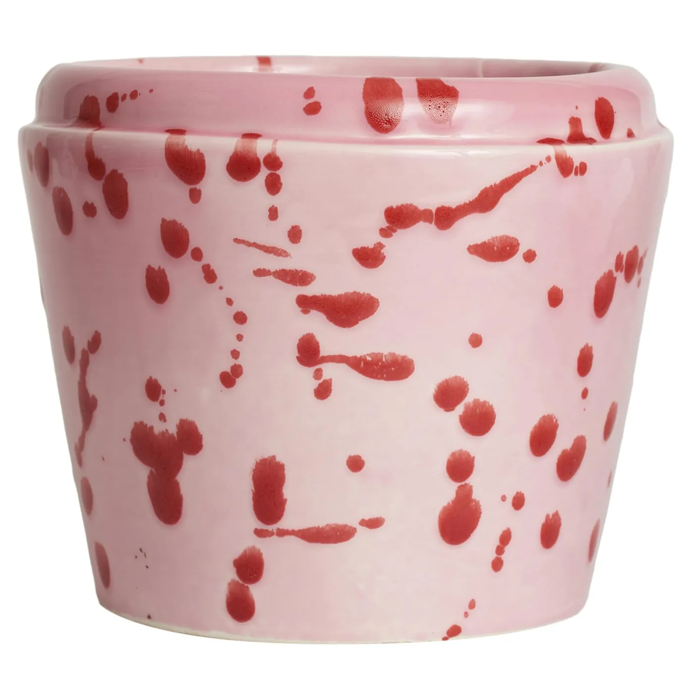 Carola fra i Trulli Vaso Cachepot in ceramica fucsia e rossa> Cachepot E Portavasi