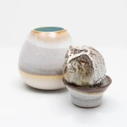 Amaaro Vaso Canopo Civetta Bianco S> Vasi Figurativi