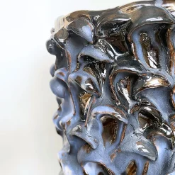 Daria Dazzan Vaso cilindrico blu e nero><noscript><img width=