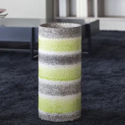 Pot à Porter Vaso cilindrico in ceramica policroma a righe Bellagio> Cachepot E Portavasi