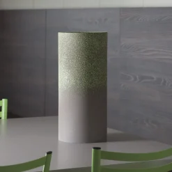 Pot à Porter Vaso cilindrico in ceramica grigio maculato Portofino> Cachepot E Portavasi