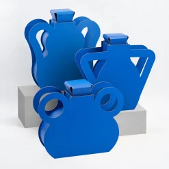 ADJ Style Vaso con coperchio e manici in pelle a onda edizione limitata OTTO blu Majorelle><noscript><img width=