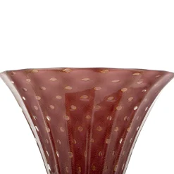 Officine di Murano 1295 Vaso con piede in oro e rubino Stmtrub><noscript><img width=