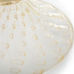 Officine di Murano 1295 Vaso con piede nero e oro 24 carati> Vasi Da Fiori