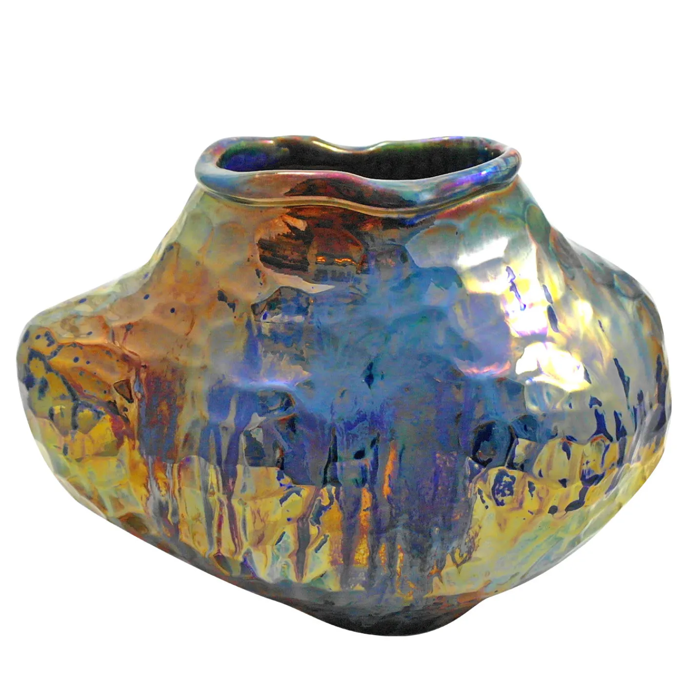 Ceramiche Lega di Martina Scarpa Vaso con riflessi di luce multisfaccettati> Vasi Decorativi