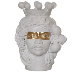 Stefania Boemi Vaso con testa di Don Venerando> Vasi Figurativi