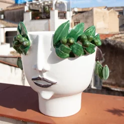 Patrizia Italiano Vaso con testa di venditore di olio Oliva><noscript><img width=