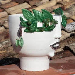 Patrizia Italiano Vaso con testa di venditore di olio Oliva><noscript><img width=