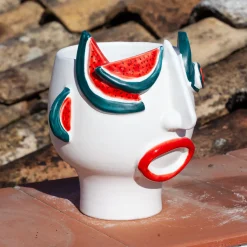 Patrizia Italiano Vaso con testa di venditore di angurie di Riccardo Street><noscript><img width=