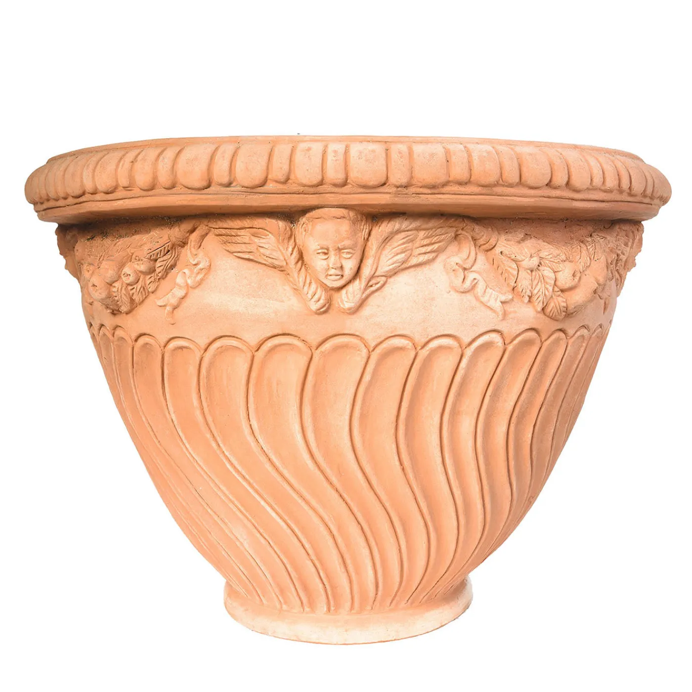 Fornace Masini Vaso con teste di angeli> Cachepot E Portavasi